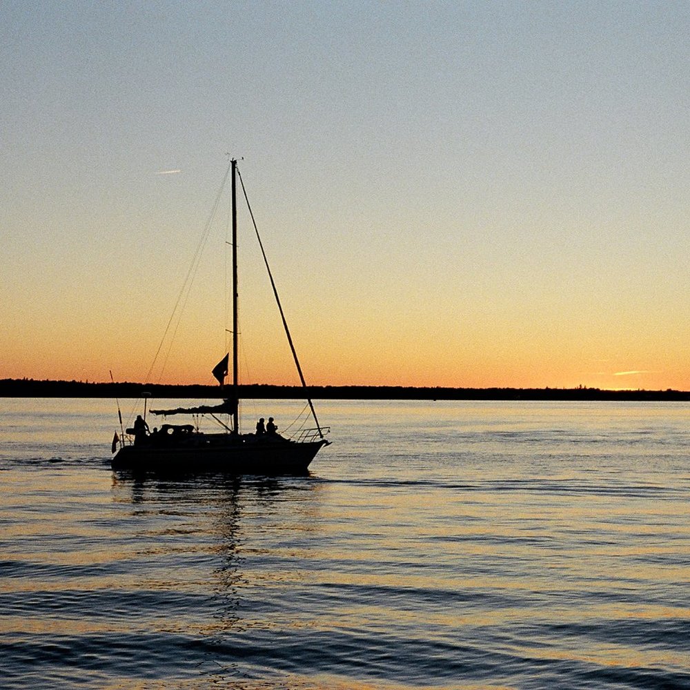Sunset Sailboat Ride at Pointe-du-Chêne Postcard - Shediac, New Brunswick